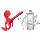 3-in-1 vibrating penis ring equipped with 3 powerful vibration motors and 10 vibration modes