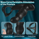 Buyging™ 7 Vibrating 3 Thrusting Anal Massager with Cock Ring