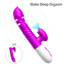 Double Tongue Vibrating dildo with Telescopic Rotating vibrators for woman Anal vaginal Clitoris Stimulator Adult suck sex toys