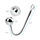 Solid Single Ball Rope Anal Hook with 2 Replaceable Balls