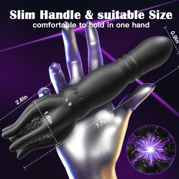 Buyging™ Dual Motor 9 Thrusting 10 Vibrating Penis Trainer & Anal Toy