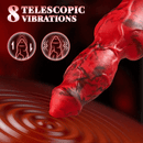 Sexoralab™ Heating 8 Telescopic Vibrations Knotted Beastly Dildo