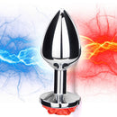 3pcs Stainless Steel Booty Sparks Red Rose Anal Plugs Kit