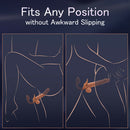 Buyging™ 9 Vibrating Telescopic Clitoral Strap On Adjustable Lifelike Dildo Rabbit Ear Double Ended