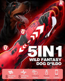 Thrusting Dildo Monster Fantasy Vibrator - 9.6" Thick Horse & Dog Dildos,8 Vibration & 8 Thrusting Modes
