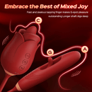 Sexoralab Cherry Red Dual Rotating Bead 10 Vibrating 6 Thrusting G Spot Vibrator