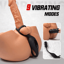 Buyging™ Wearable 9 Thrusting 9 Vibrating Prostate Massager with Dual Cock Rings