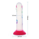 Transparency Luminous Heart Suction Dildo
