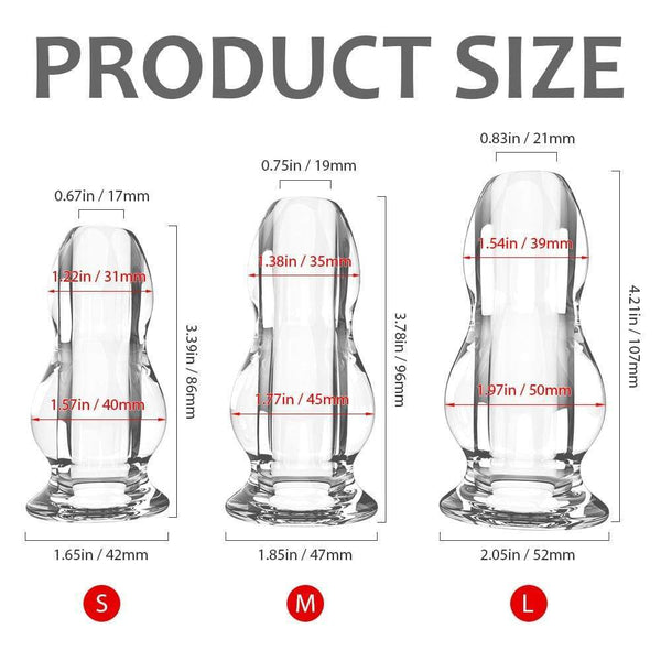 3PCs Transparent Anal Toys