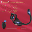 Vibrating penis ring stain stimulator with mini bullet, remote control, anal plug, prostate massager, penis ring, male vibrators for men, sex toys for adult partners