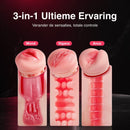 2026 New model 3 Sleeves Pocket Pussy Penis Pump with 9 Sucking & 9 Vibrating Male Masturbator