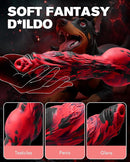 Thrusting Dildo Monster Fantasy Vibrator - 9.6" Thick Horse & Dog Dildos,8 Vibration & 8 Thrusting Modes