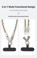 Mobile phone lanyard data cable