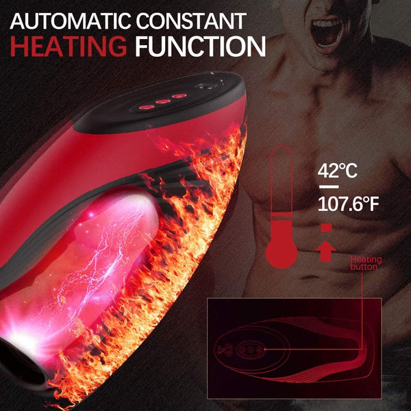 9 Vibrating 6 Sucking Heating Deep Throat Masturbation Blowjob Cup