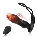 8 Thrusting 8 Vibrating Anal Vibrator With Dual Cock Rings