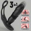 Buyging™ 12 Vibrating 3 Thrusting Prostate Massager With Dual Cock Rings