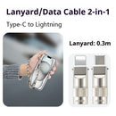 Mobile phone lanyard data cable