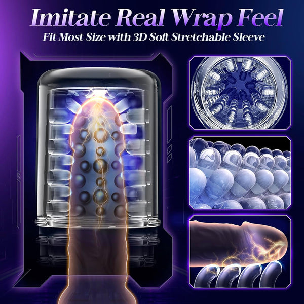 😍 Male Masturbator Penis Pump - Male Sex Toys for Men Sex Toy Pocket Pussy LCD with APP Stroker Adult Toys with 7 Thrusting 7 Rotating 5 Sucking Modes Vacuum Pumps & Enlargers🎁