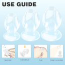 3PCs Transparent Butt Plugs Anal Douche