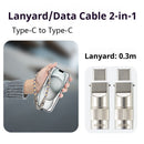 Mobile phone lanyard data cable