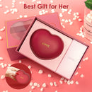 ToyCod Clitoral Sucking Tongue-Licking Vibrator - 10 Suctions +10 Licking Modes with Portable Rechargeable Heart Shape Case