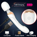 Double Ended Vibrator Wholesale Rechargeable Powerful Vibrating Wand Massager G Spot Dildo Vibrators Factory