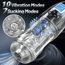 😍 2026 Hot-Selling New Masturbator 🚀 – 💋 Fully Transparent Vibrating, Sucking, and Moaning Male Masturbator 🎁
