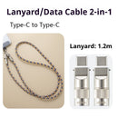 Mobile phone lanyard data cable