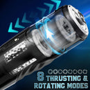 Telescoping Rotating 8 Modes Vision Window Masturbation Cup