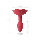 Red Rose Silicone Anal Cosplay Plug