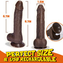 3IN1 Wireless Thrusting Vibrating Rotating Stimulation Dildo