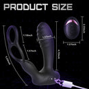 10 Vibrating Smart Heated Multifunctional Prostate Massager with Dual Cock Rings
