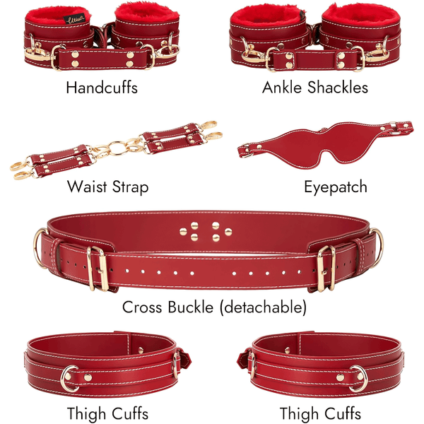 Buyging™ Sex Bondage BDSM Kit Restraints 7PCS Sets