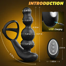 Buyging™ 360° Rotating 10 Vibration Patterns Prostate Massager with Cock Ring