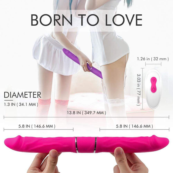 Remote Control 9 Vibrating Double-Ended Dildos