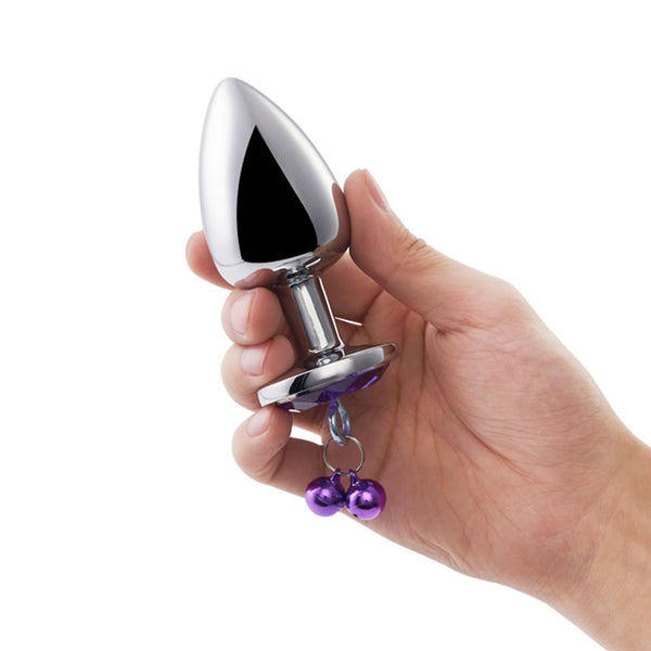 3PCs Metal Double Bells Jewel Anal Plug Set Adult Toy