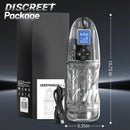 😍 2026 Hot-Selling New Masturbator 🚀 – 💋 Fully Transparent Vibrating, Sucking, and Moaning Male Masturbator 🎁