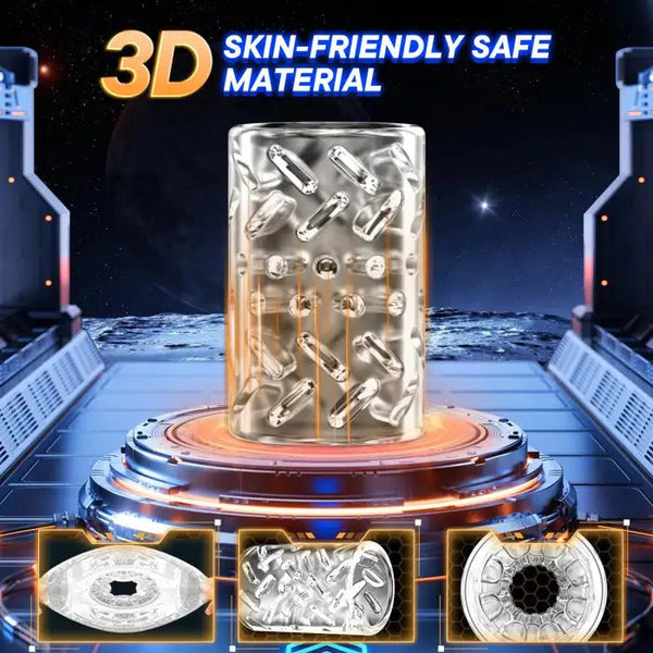 Sexoralab™ Handle Blowjob Machine 7 Thrusting Rotating Dual Opening