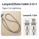 Mobile phone lanyard data cable