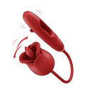 Sexoralab Cherry Red Dual Rotating Bead 10 Vibrating 6 Thrusting G Spot Vibrator